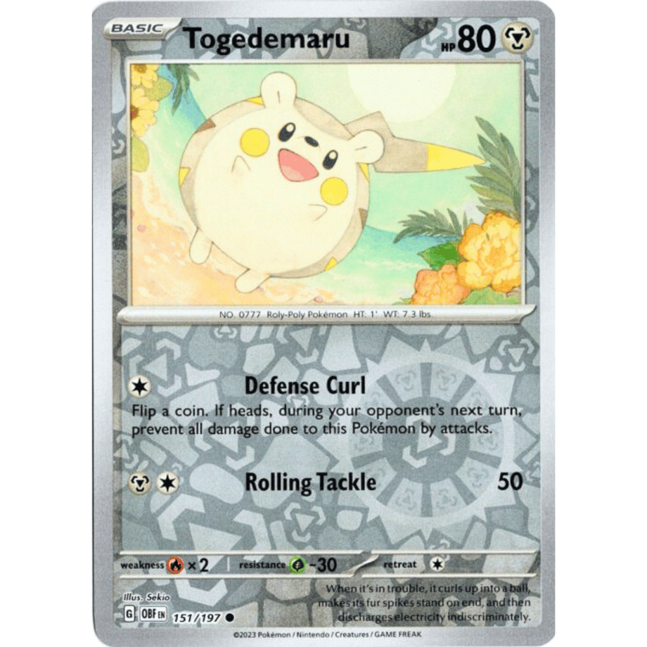 Togedemaru - Obsidian Flames (151/197)