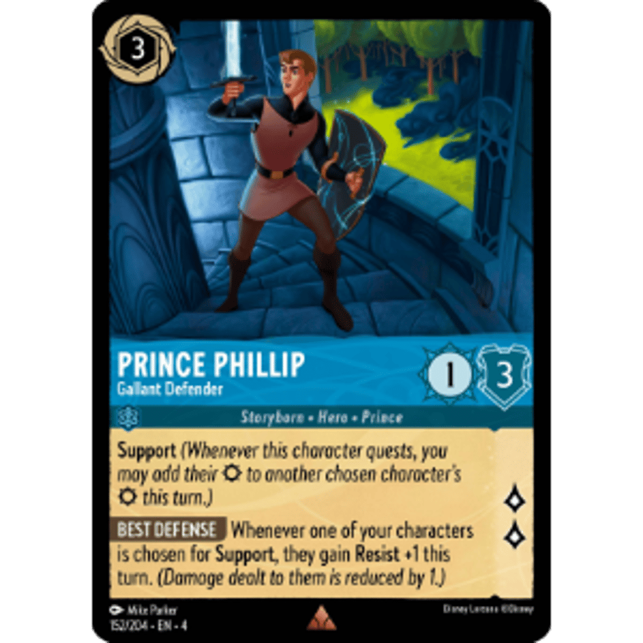 LORCANA Prince Phillip [Rare] / Prince Phillip (Gallant Defender) - 152/204-EN-4