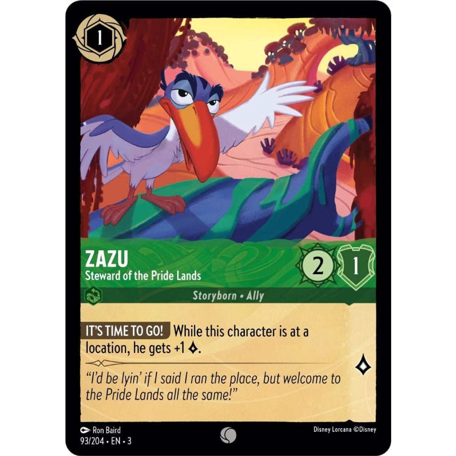 LORCANA Zazu (Steward of the Pride Lands) - 93/204-EN-3