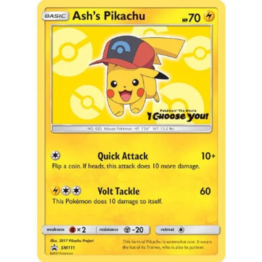 Ash's Pikachu (Sinnoh Cap ver.) - SM Promos (SM111)