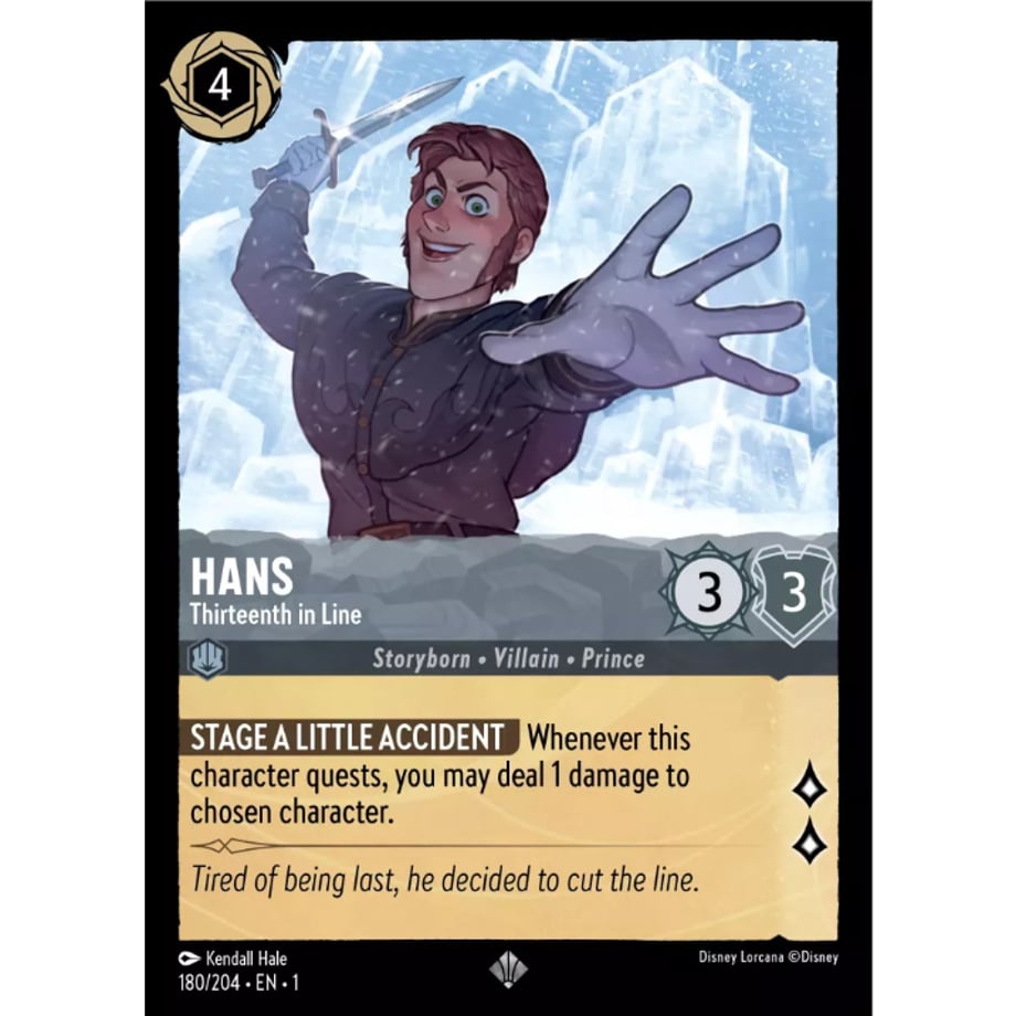 LORCANA Prince Hans [Super Rare] / Hans (Thirteenth in Line) - 180/204-EN-1