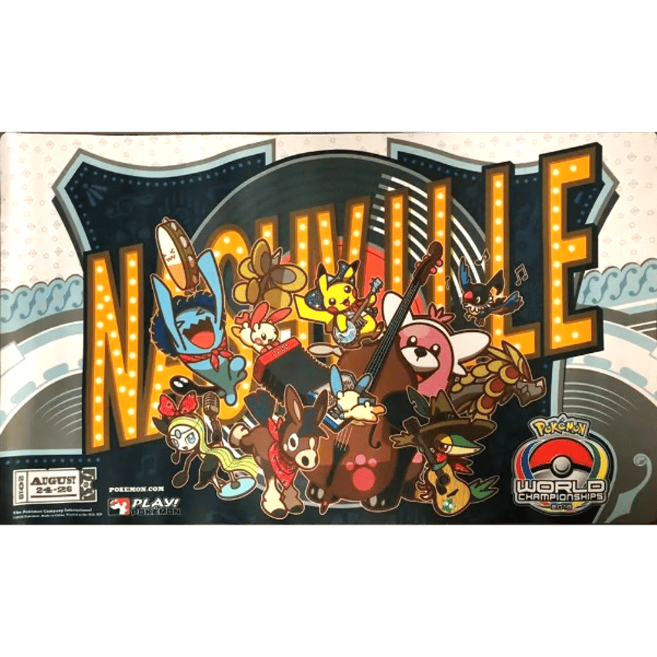 Pokemon Card 2018 World ChampionShips Nashville Playmat [with outer bag] (Meloetta, Wobbuffet, etc.)