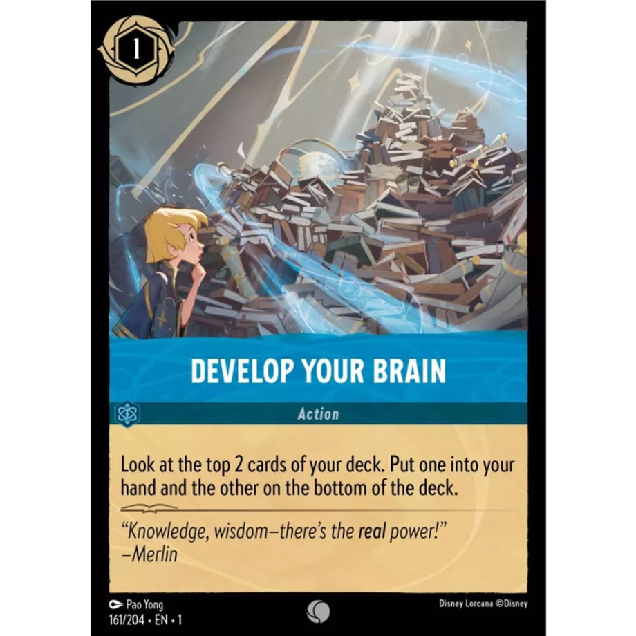 LORCANA 能力開発【コモン】 / Develop Your Brain - 161/204-EN-1(Foil)