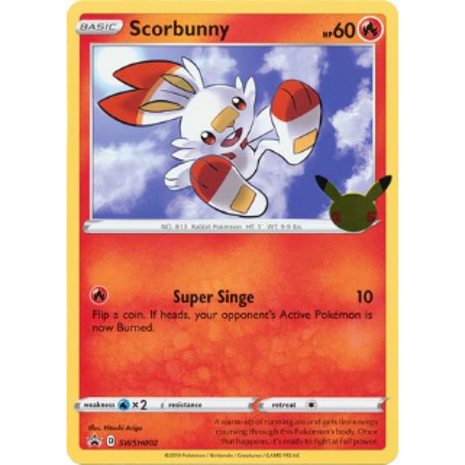 [Jumbo Card] Scorbunny SWSH002 [Regular Size (134mm x 187mm)]