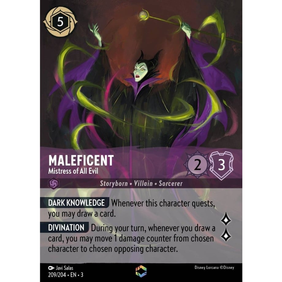 LORCANA Maleficent [Enchanted] / Maleficent (Mistress of All Evil) - 209/204-EN-3