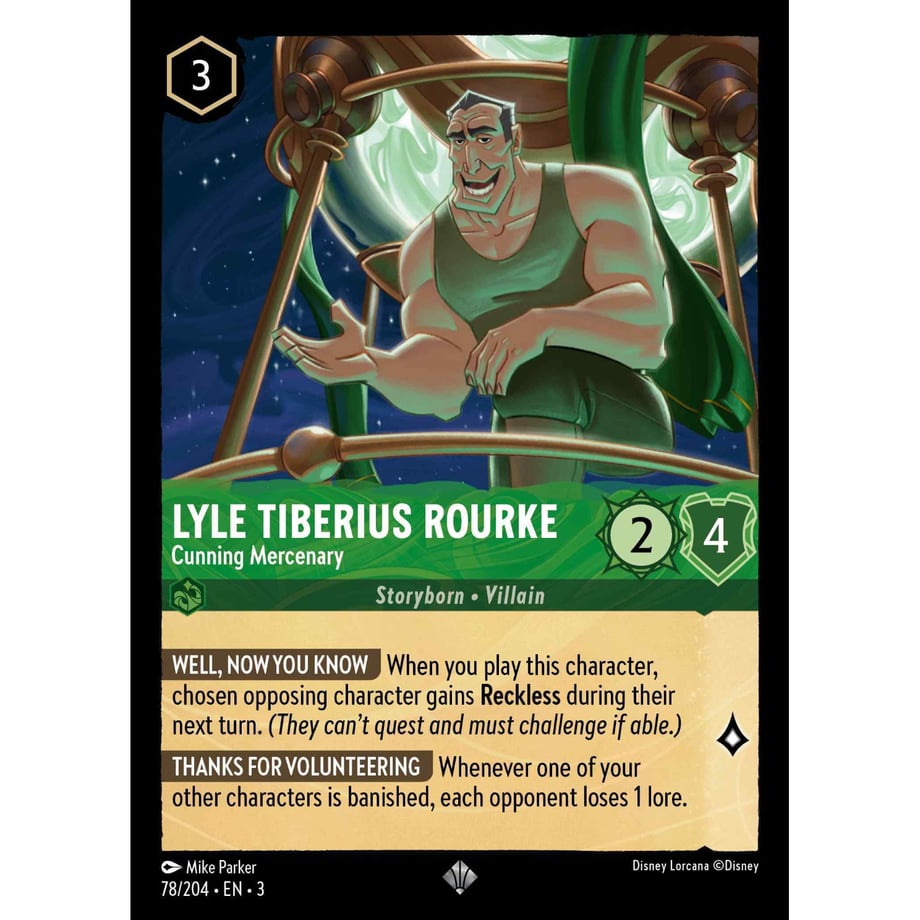 LORCANA Commander Rourke [Super Rare] / Lyle Tiberius Rourke (Cunning Mercenary) - 78/204-EN-3