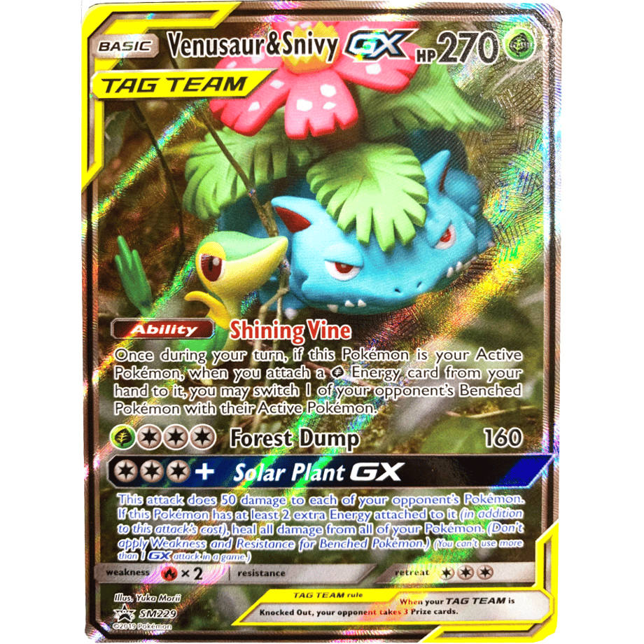 Venusaur &amp; Snivy GX (SA) [SR] - SM Promos (SM229)