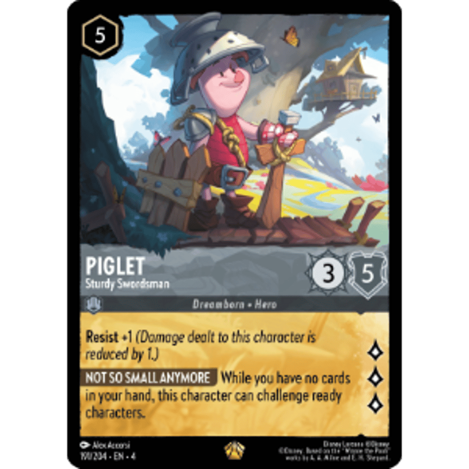 LORCANA ピグレット【レジェンダリー】 / Piglet (Sturdy Swordsman) - 191/204-EN-4(Foil)