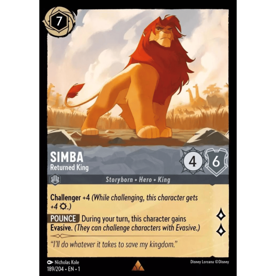 LORCANA Simba (Returned King) - 189/204-EN-1(Foil)