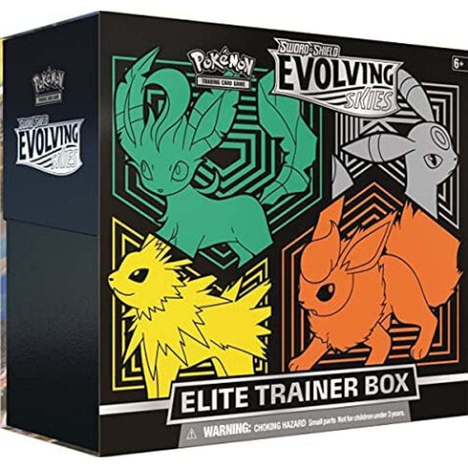 ポケモンカード　Evolving Skies Elite Trainer Boxes【ブースター・ブラッキー・サンダース・リーフィア】