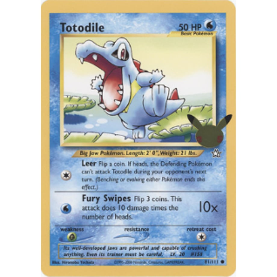 [Jumbo Card] Totodile 81/111 [Normal size (134mm x 187mm)]