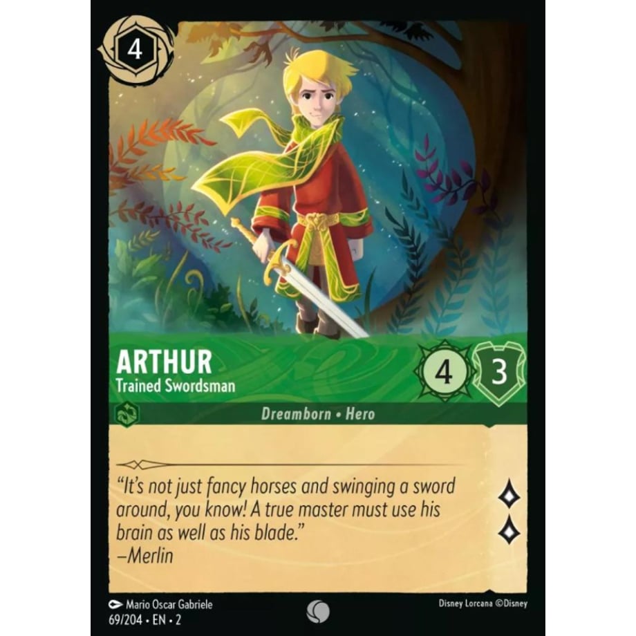 LORCANA アーサー【コモン】 / Arthur  (Trained Swordsman) - 69/204-EN-2(Foil)