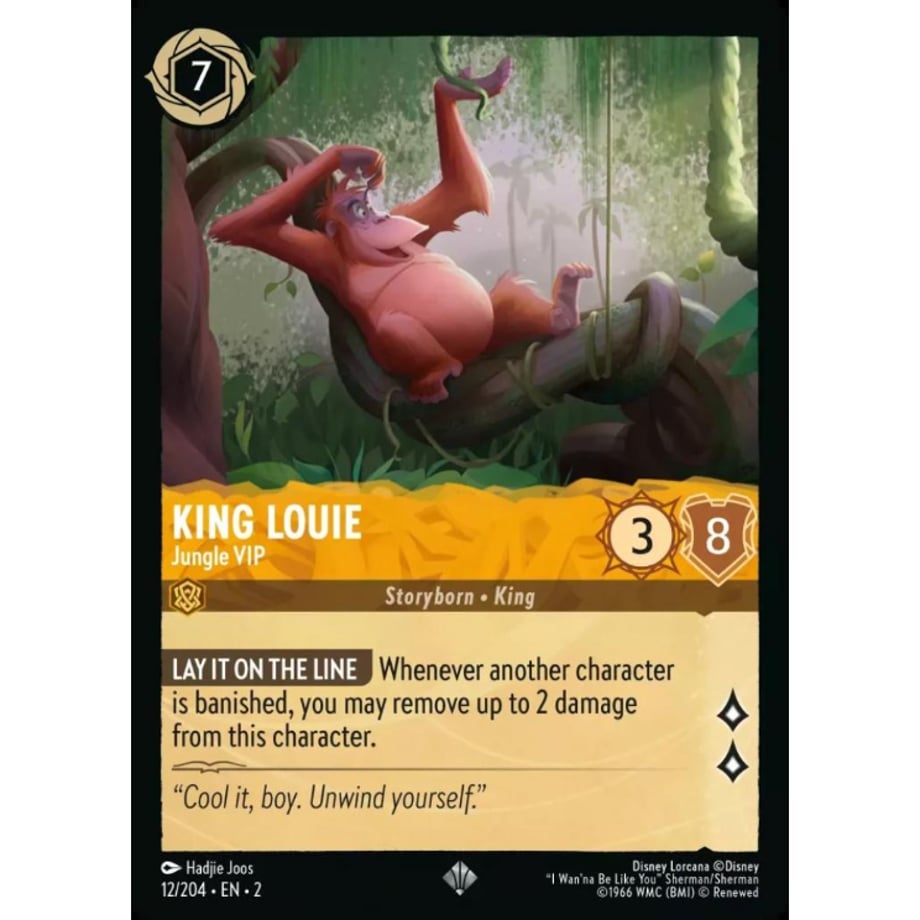 LORCANA King Louie [Super Rare] /King Louie (Jungle VIP) - 12/204-EN-2