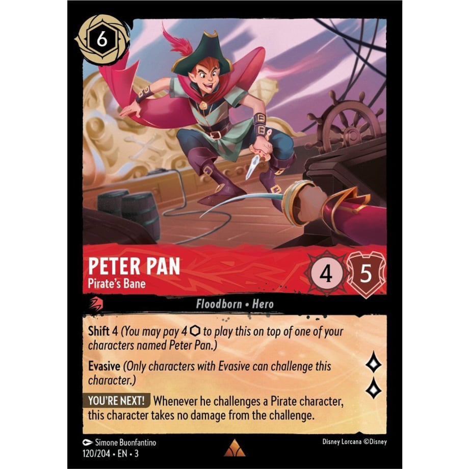 LORCANA Peter Pan [Rare] / Peter Pan (Pirate's Bane) - 120/204-EN-3