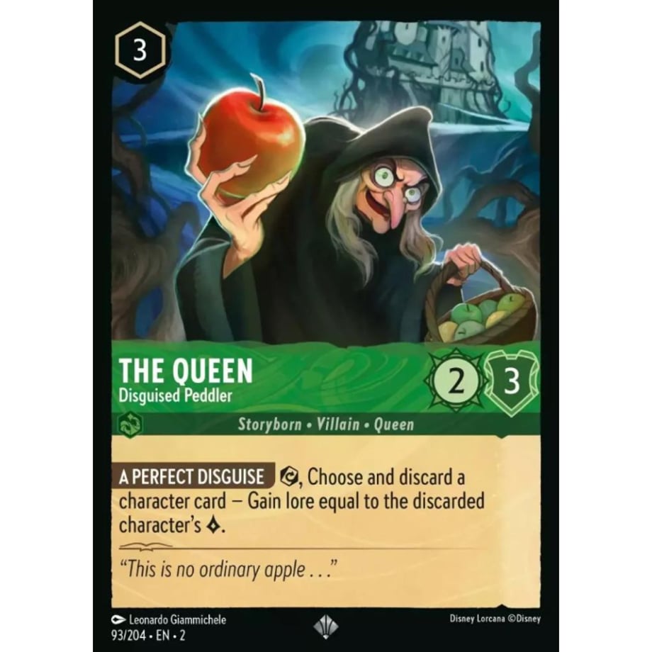 LORCANA The Queen [Super Rare] / The Queen (Disguised Peddler) - 93/204-EN-2