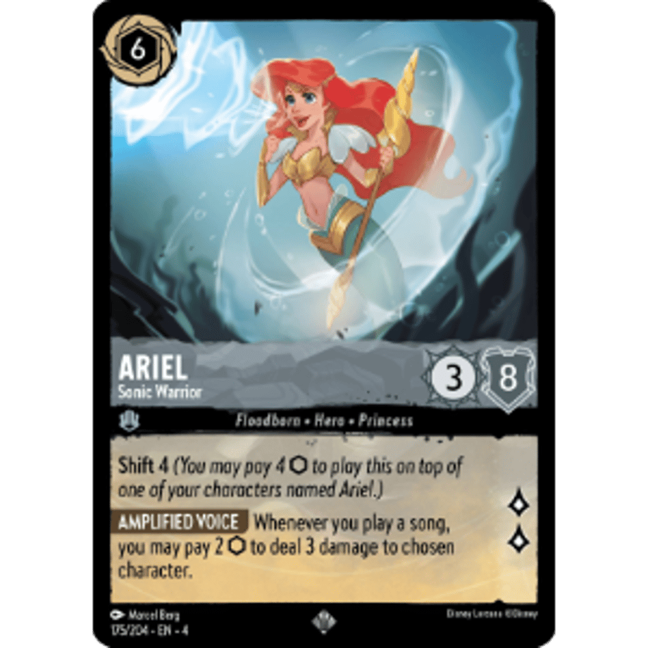 LORCANA Ariel [Super Rare] / Ariel (Sonic Warrior) - 175/204-EN-4