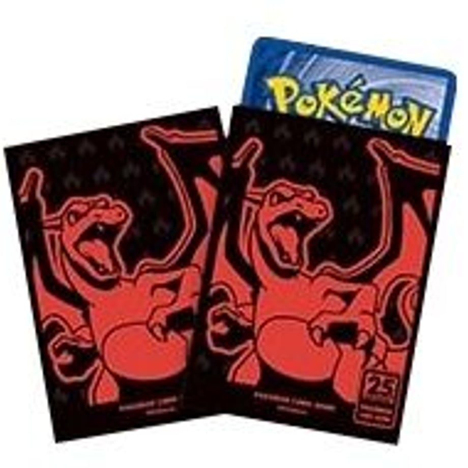 Pokemon Card 25th Anniversary Collection Box Charizard Card Sleeves (64 Cards)