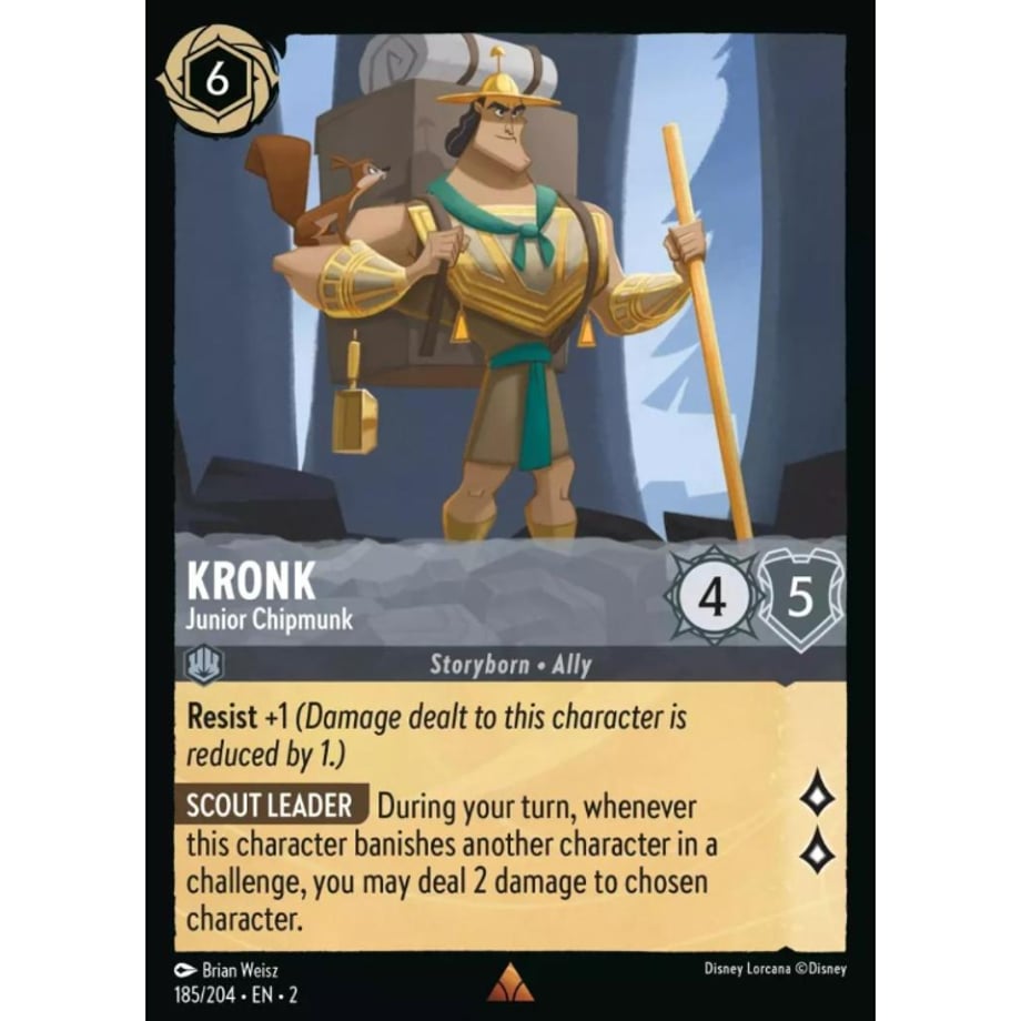 LORCANA Kronk [Rare] / Kronk (Junior Chipmunk) - 185/204-EN-2