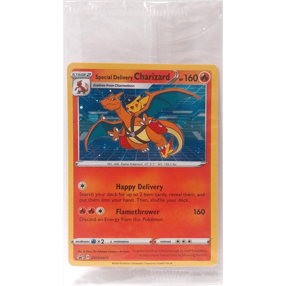 [Unopened Promo] Special Delivery Charizard (SWSH075) [Overseas exclusive design]