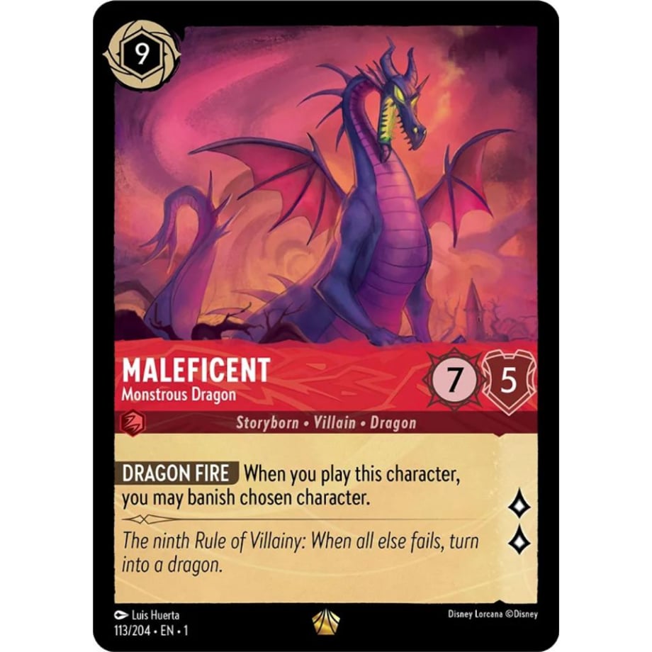 LORCANA Maleficent [Legendary] / Maleficent (Monstrous Dragon) - 113/204-EN-1