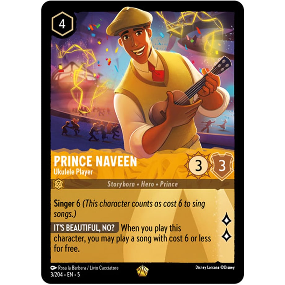 LORCANA Prince Naveen [Legendary] / Prince Naveen (Ukulele Player) - 3/204-EN-5