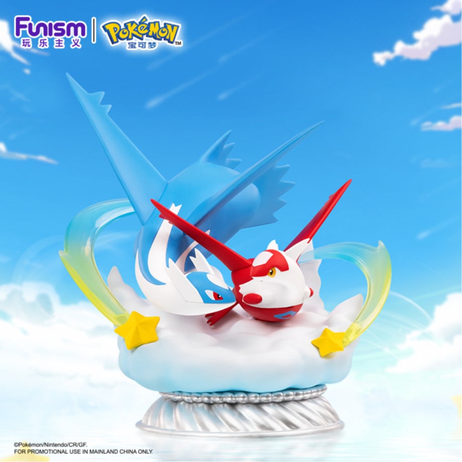 [The outer box may be crushed] China exclusive Pokemon × Funism Latios and Latias figures [approx. 18cm]