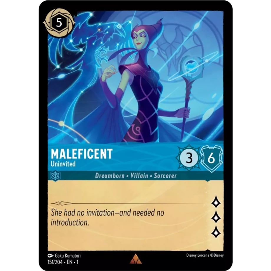 LORCANA マレフィセント【レア】 / Maleficent (Uninvited) - 151/204-EN-1(Foil)