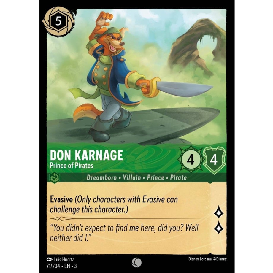 LORCANA Don Karnage (Prince of Pirates) - 71/204-EN-3