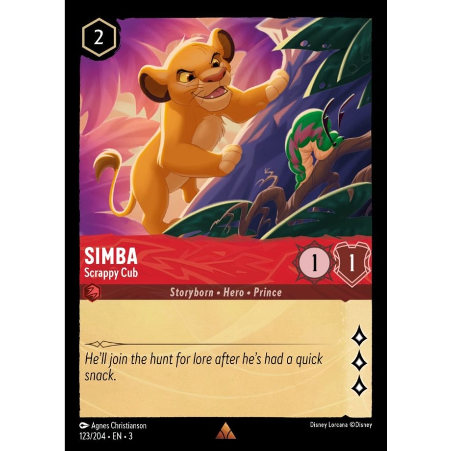 LORCANA Simba [Rare] / Simba (Scrappy Cub) - 123/204-EN-3