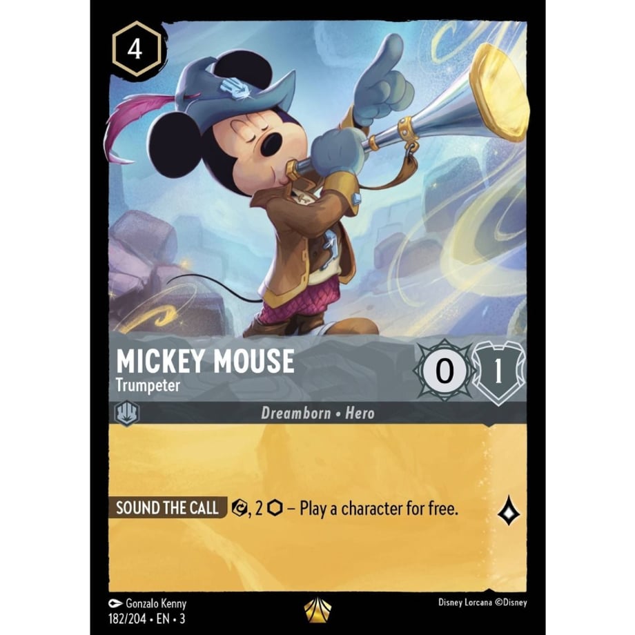 LORCANA Mickey Mouse [Legendary] / Mickey Mouse (Trumpeter) - 182/204-EN-3