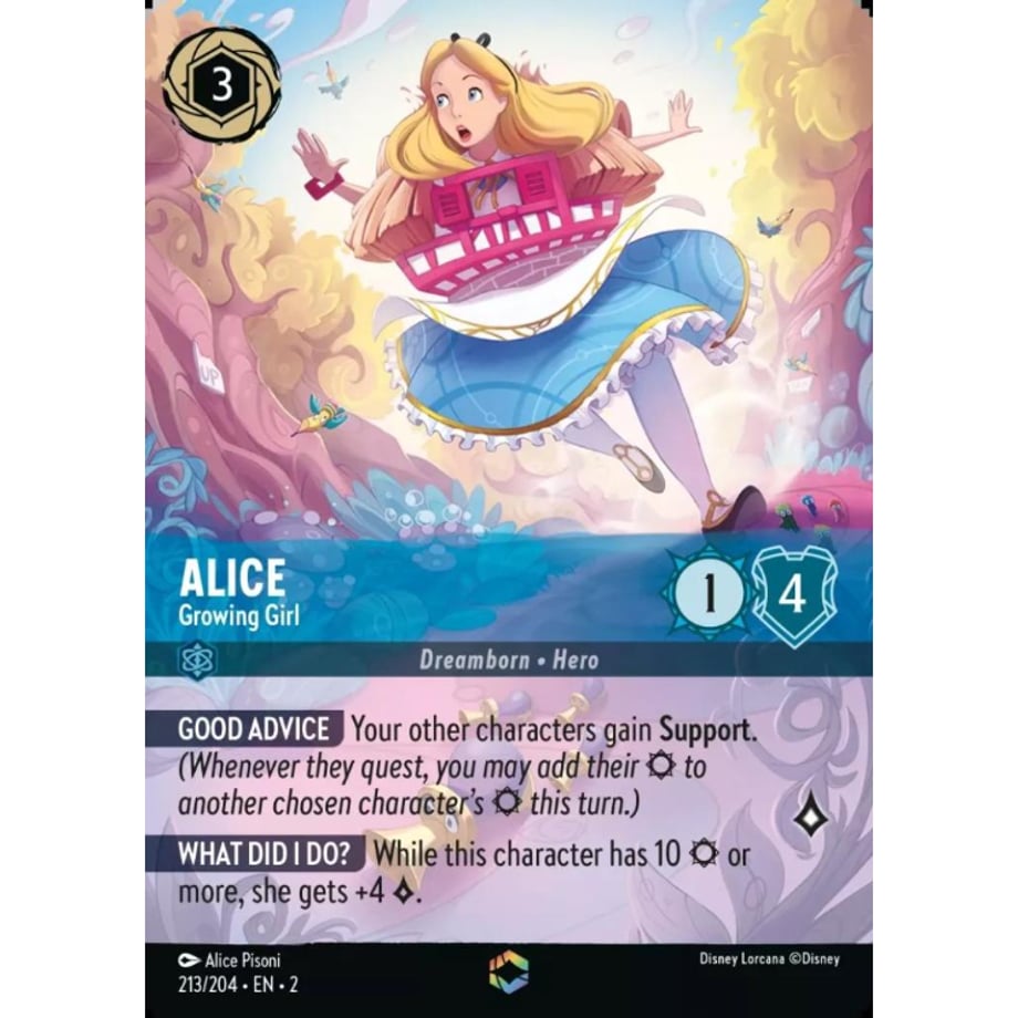 LORCANA アリス【エンチャンテッド】 / Alice  (Growing Girl) - 213/204-EN-2