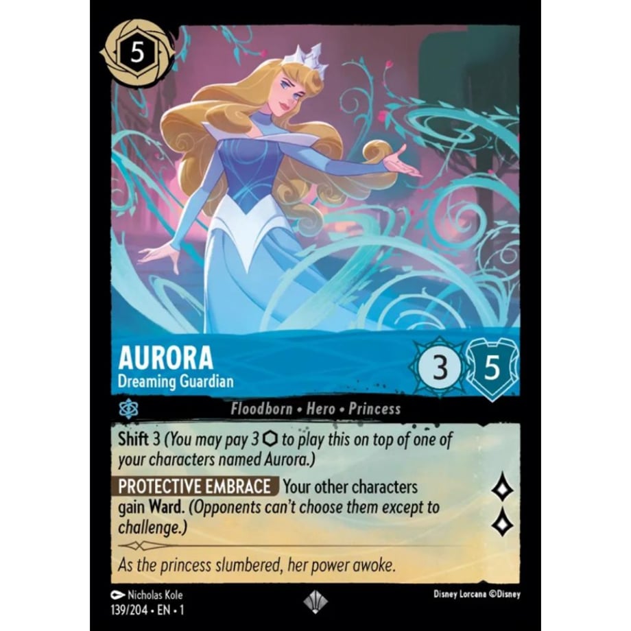 LORCANA Princess Aurora [Super Rare] / Aurora (Dreaming Guardian) - 139/204-EN-1