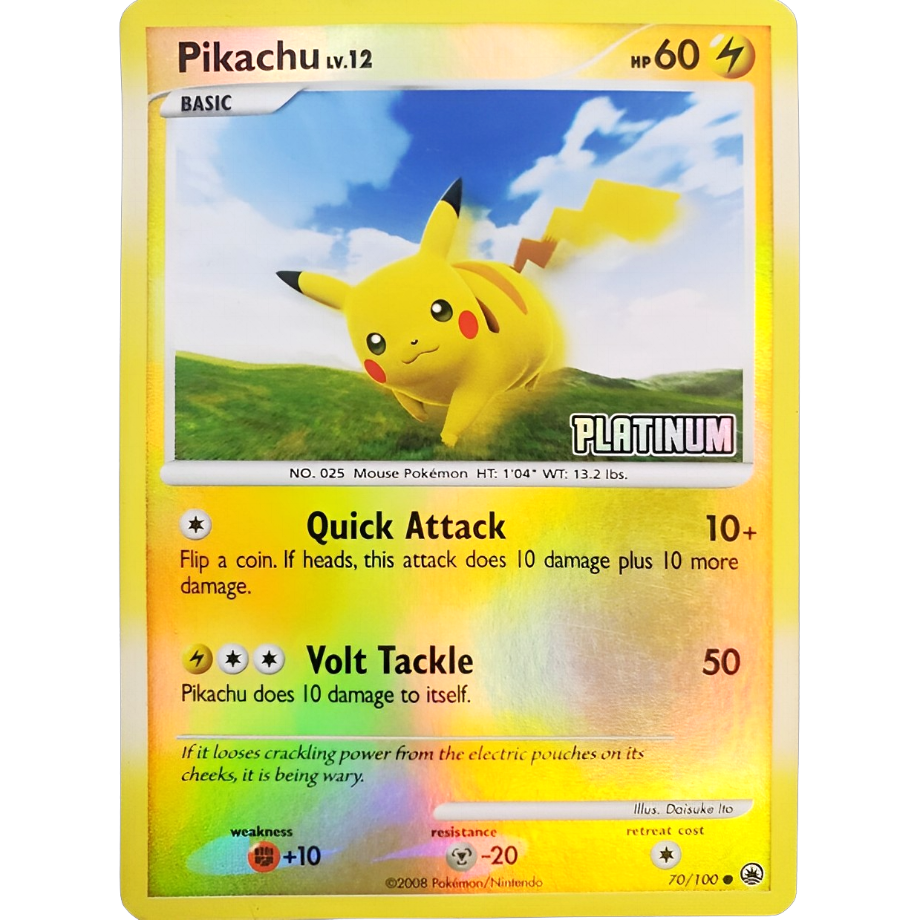 Pikachu [P] [Rivaholo] / Pikachu - Platinum Burger King Promos (70/100)