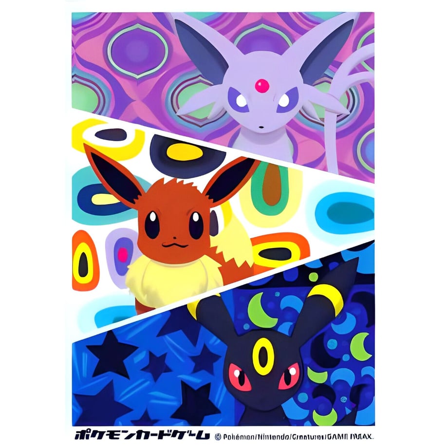 [Rose] Japanese version Pokemon Center exclusive Eevee, Espeon, and Umbreon sleeve (2012)