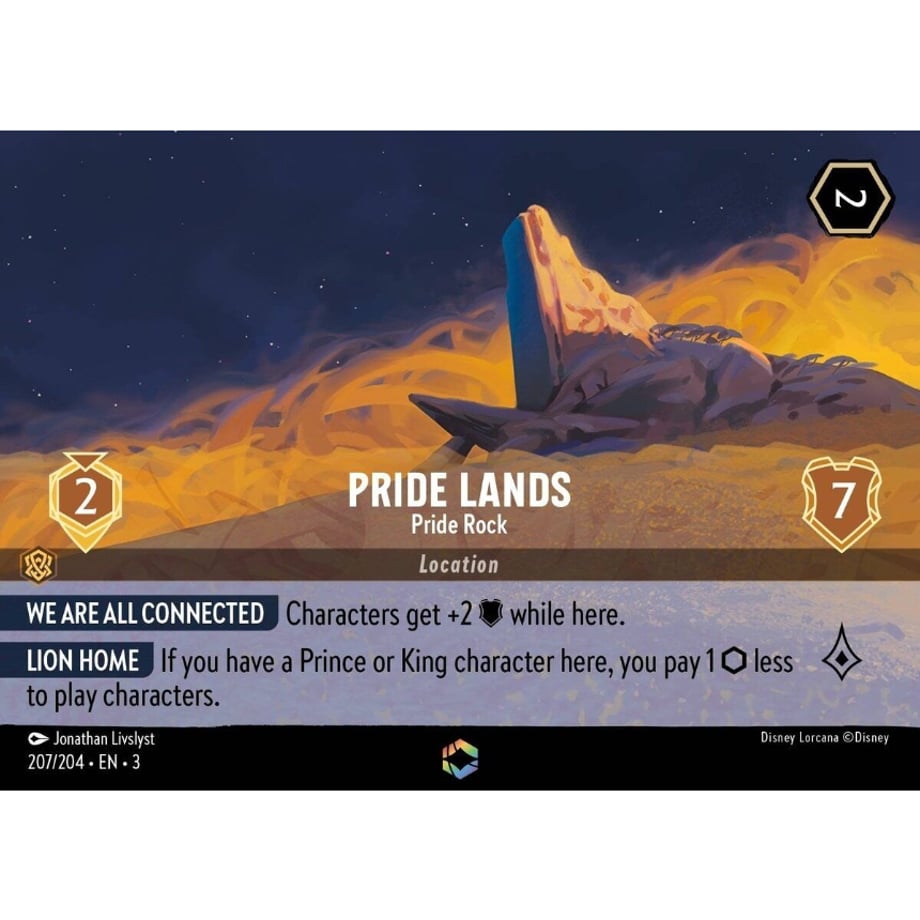 LORCANA Pride Lands (Pride Rock) - 207/204-EN-3