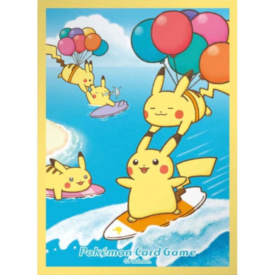 [Rose] Japanese version Pokemon Center exclusive Surfing Pikachu &amp; Flying Pikachu Sleeve (2021)