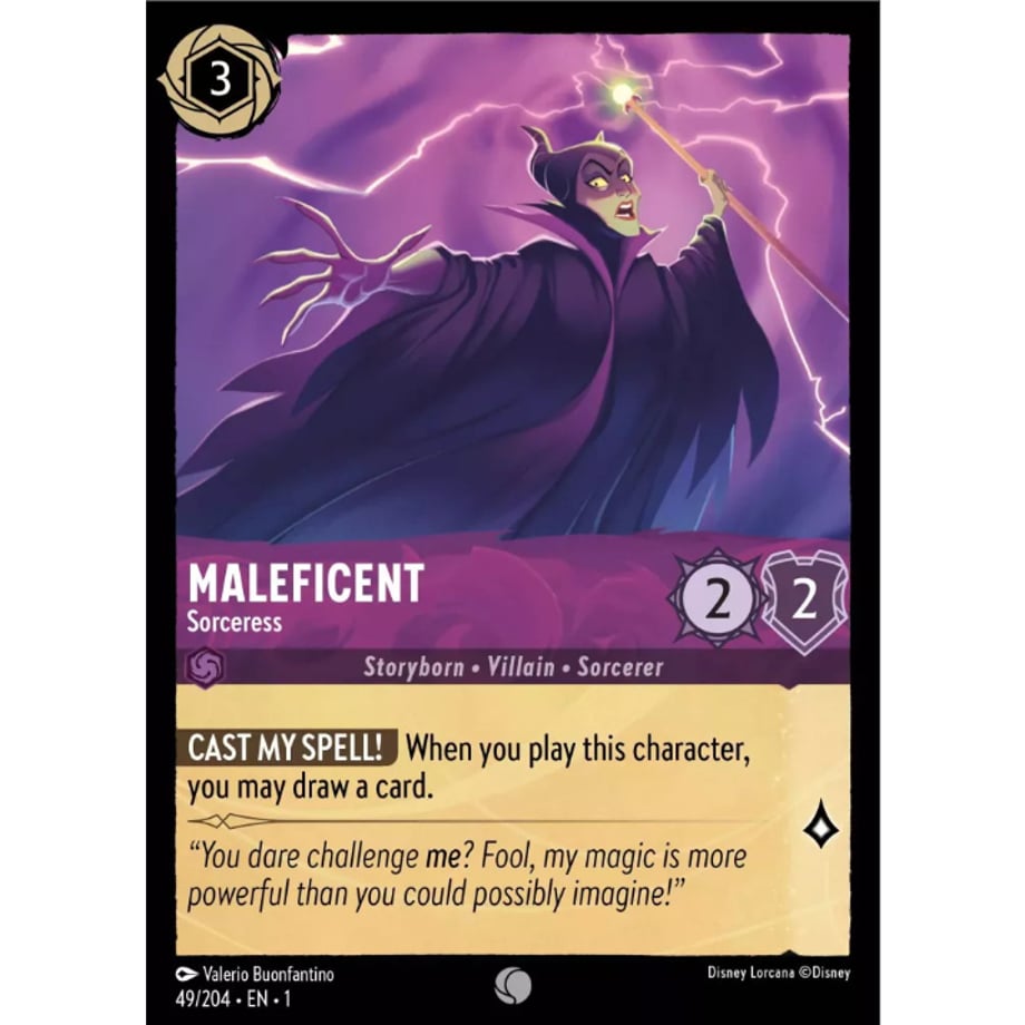 LORCANA マレフィセント【コモン】 / Maleficent (Sorceress) - 49/204-EN-1(Foil)