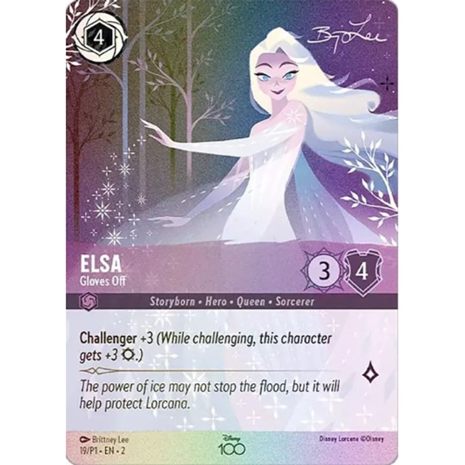 Elsa (LORCANA Disney 100% Gift Set Promo) / Elsa - Gloves Off (19/P1-EN-2)