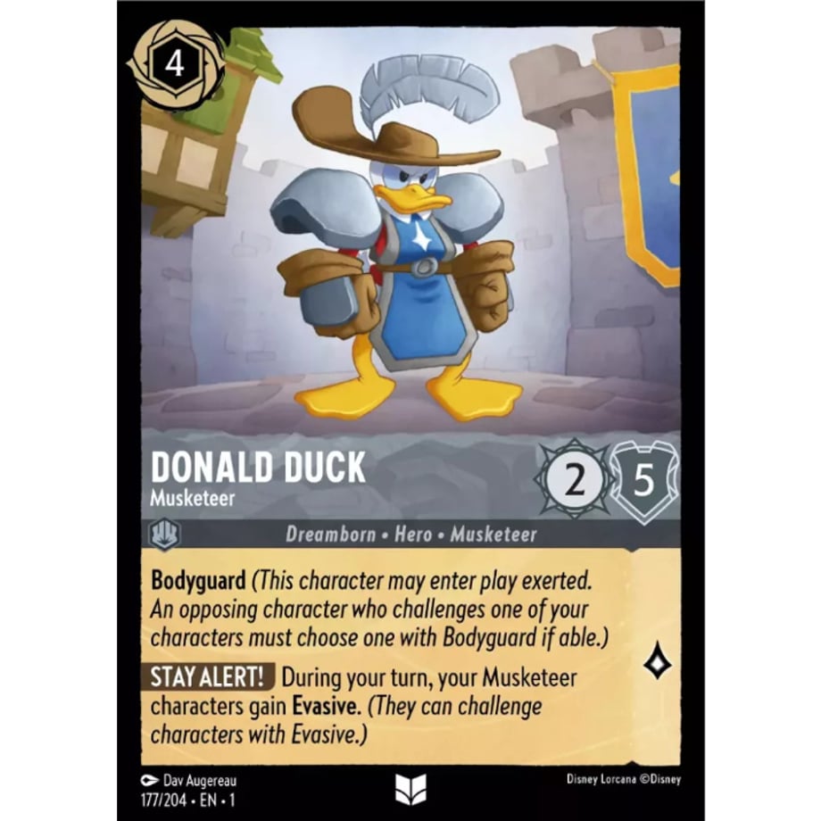 LORCANA Donald Duck (Uncommon) / Donald Duck (Musketeer) - 177/204-EN-1