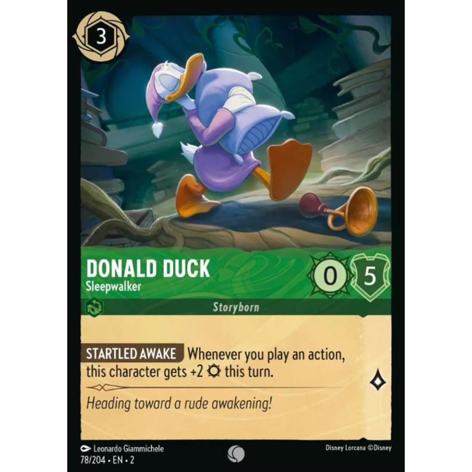 LORCANA Donald Duck (Common) / Donald Duck (Sleepwalker) - 78/204-EN-2