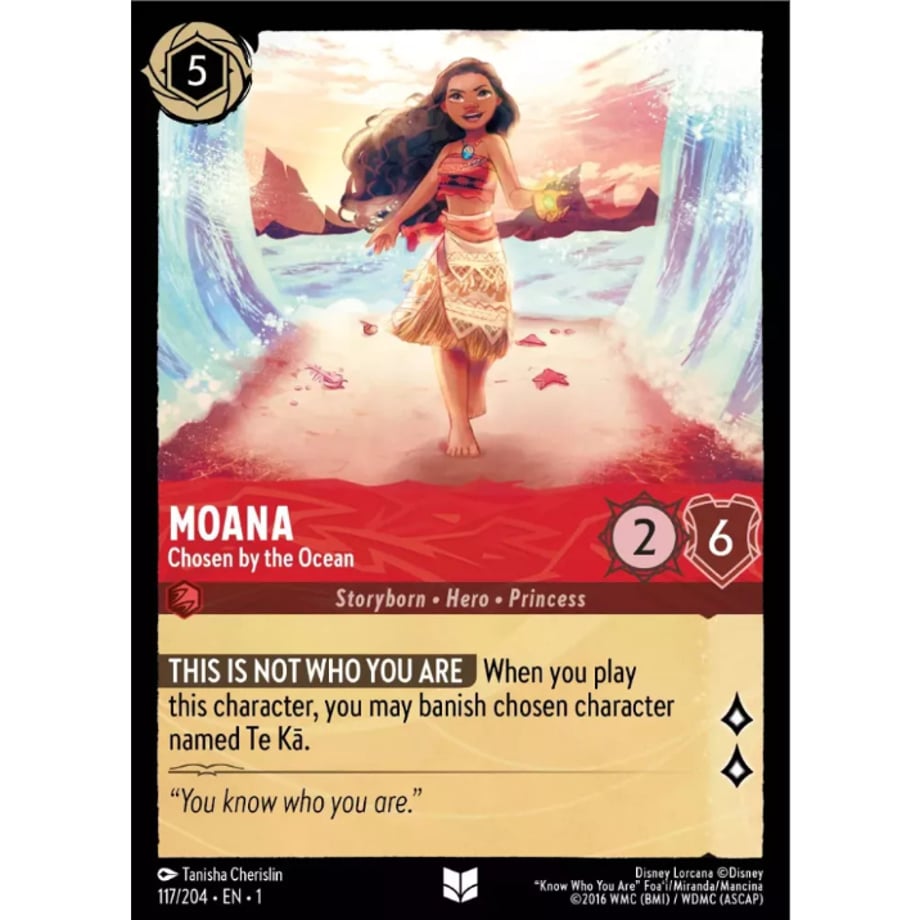 LORCANA モアナ【アンコモン】 / Moana (Chosen by the Ocean) - 117/204-EN-1