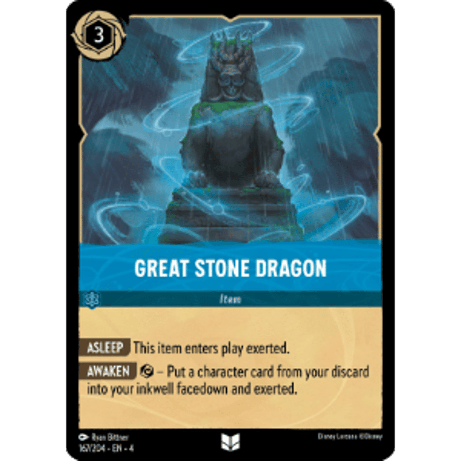 LORCANA Great Stone Dragon [Uncommon] / Great Stone Dragon - 167/204-EN-4