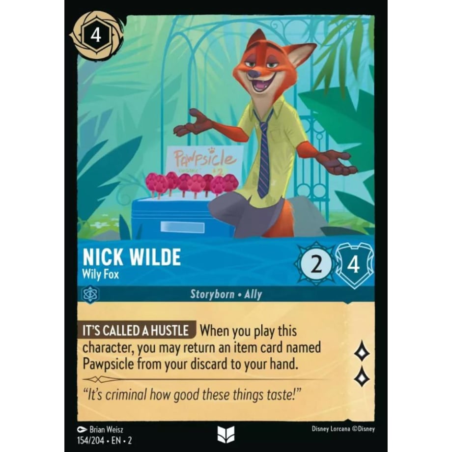 LORCANA Nick Wilde [Uncommon] / Nick Wilde (Wily Fox) - 154/204-EN-2