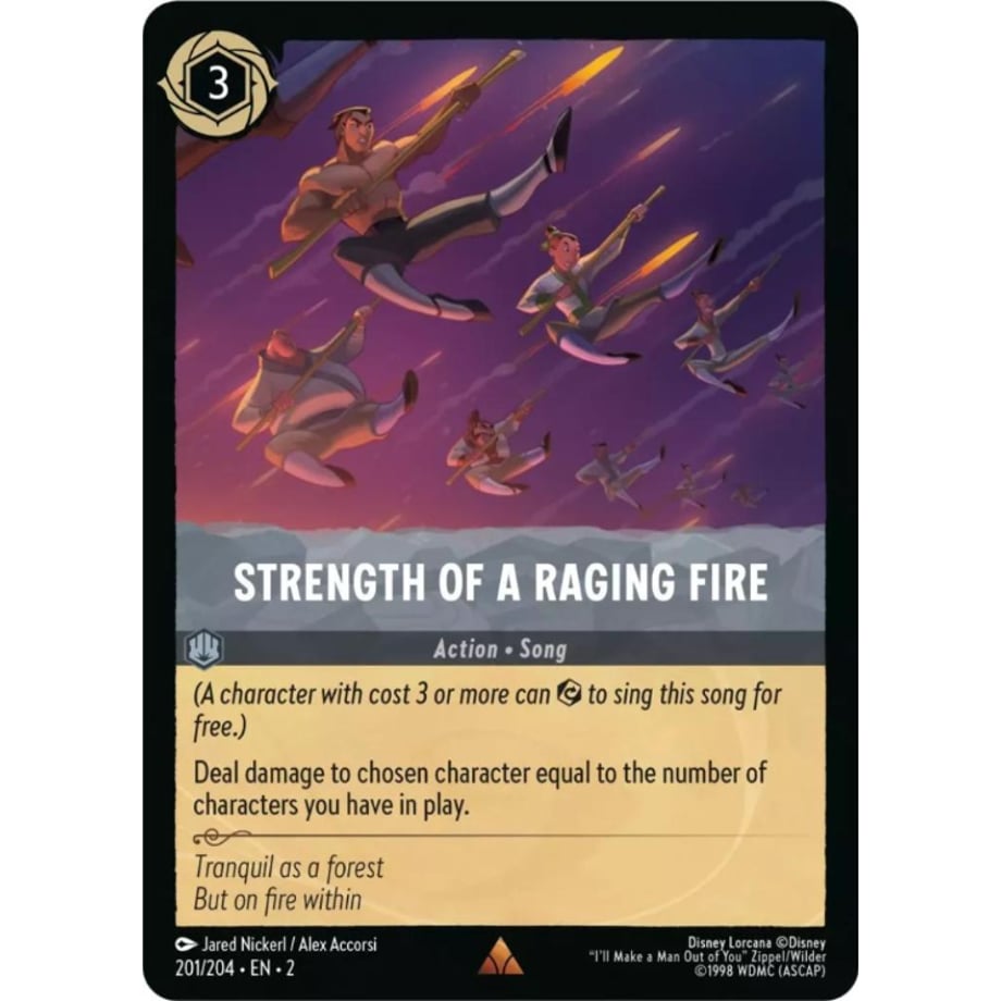 LORCANA Strength of a Raging Fire [Rare] / Strength of a Raging Fire - 201/204-EN-2