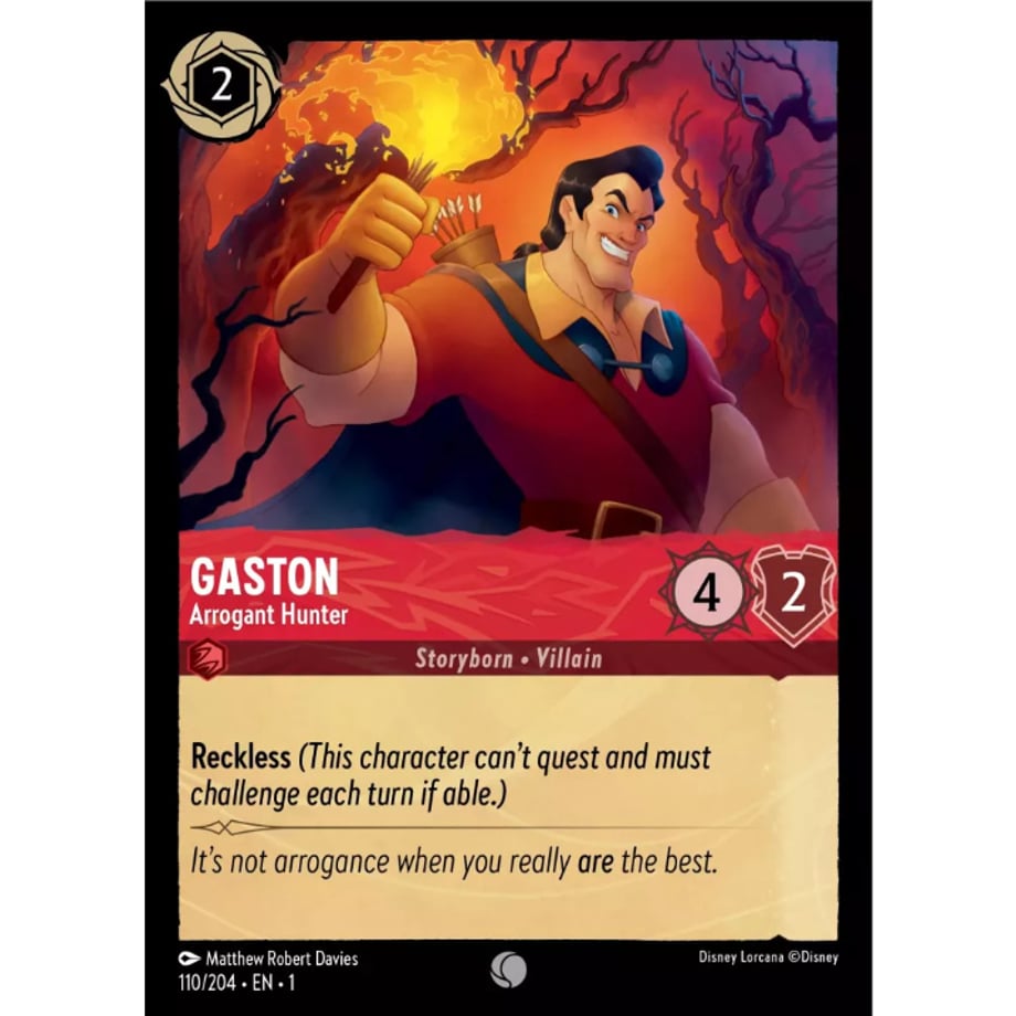 LORCANA Gaston (Arrogant Hunter) - 110/204-EN-1