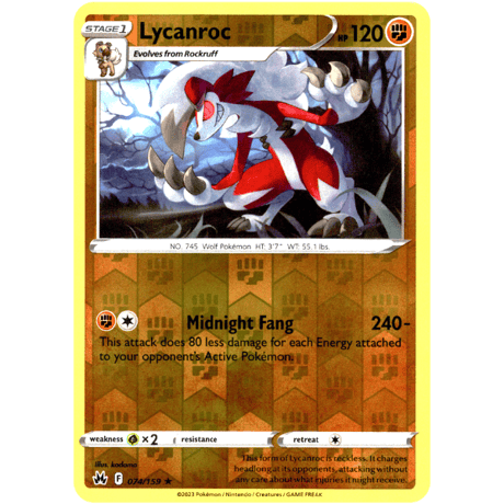 Lycanroc - Crown Zenith (074/159)