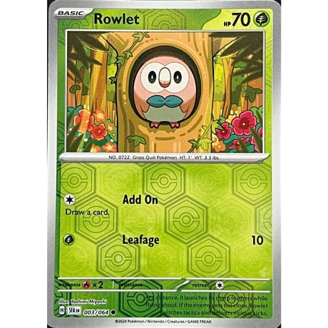 モクロー【リバホロ】 / Rowlet - SV Shrouded Fable (003/064)