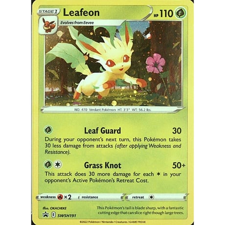 Leafeon (Sword &amp; Shield Promo Card Pack 7th Promo Design) [Holo] / Leafeon - Brilliant Stars Promo (SWSH191)